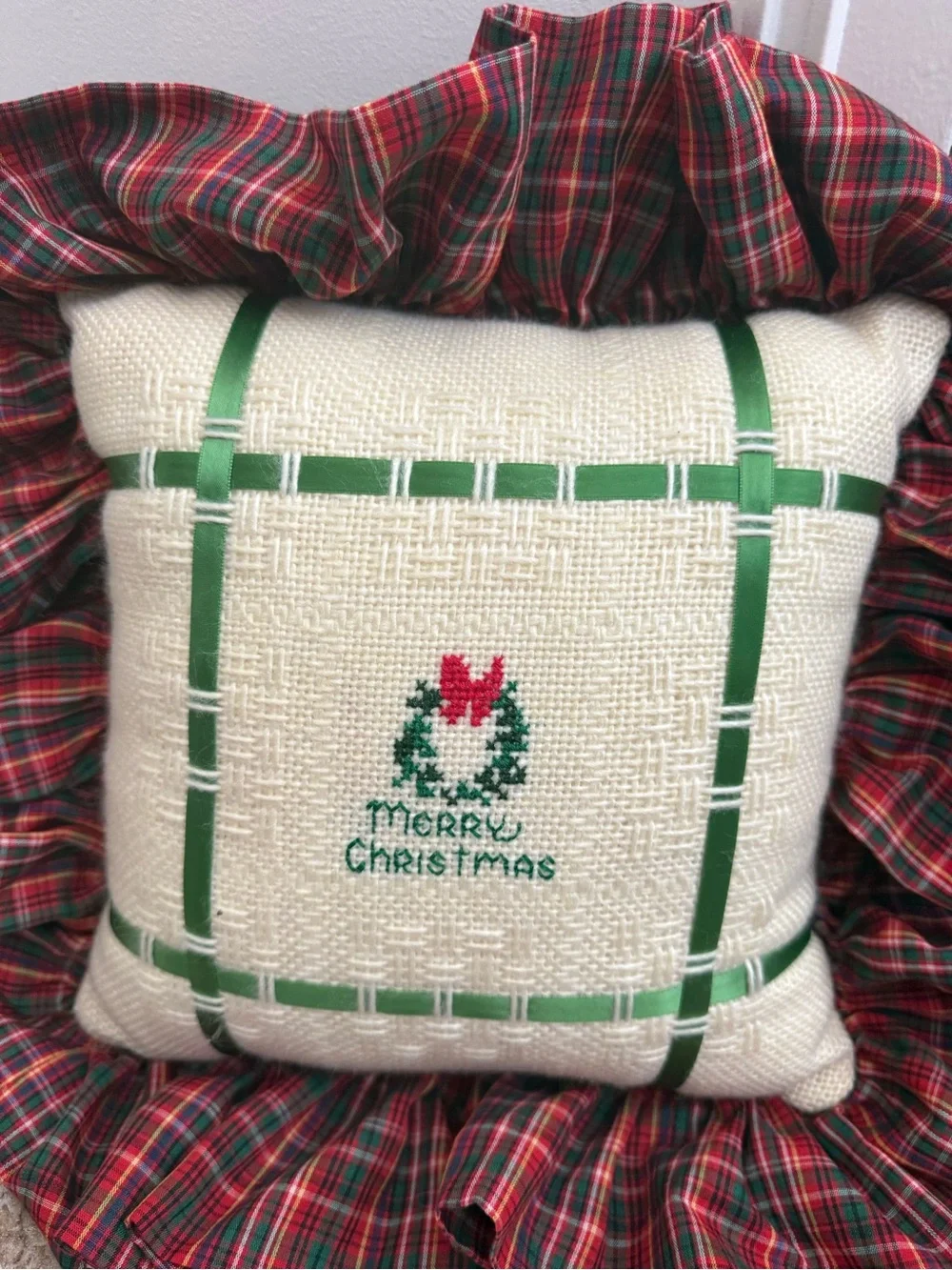 Vintage Pair Holiday Christmas Pillows